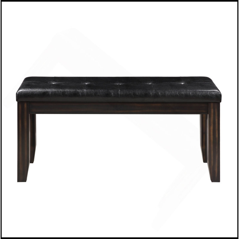 Banc noir et espresso avec coussin touffeté