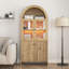 Armoire dôme en bois aggloméré inspiré de la technologie en bois naturel - une combinaison intelligente de rangement pour collations et d'éclairage DEL.