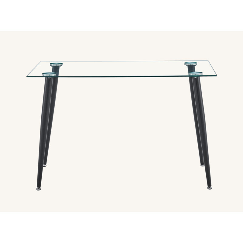 Bartlesville Rectangular Dining Table, 30"H x 63"L x 35.4"W, Silver