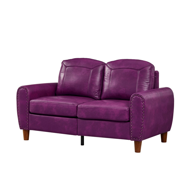 Causeuse en similicuir 58 po, Purple