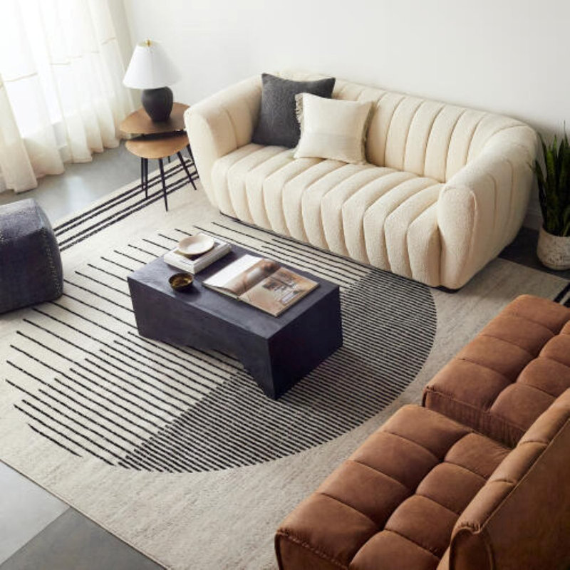 Morris Modern Accent Chair, Brown Faux Leather
