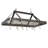 Handcrafted Carnival Rectangle Ceiling Pot Rack with 18 Hooks