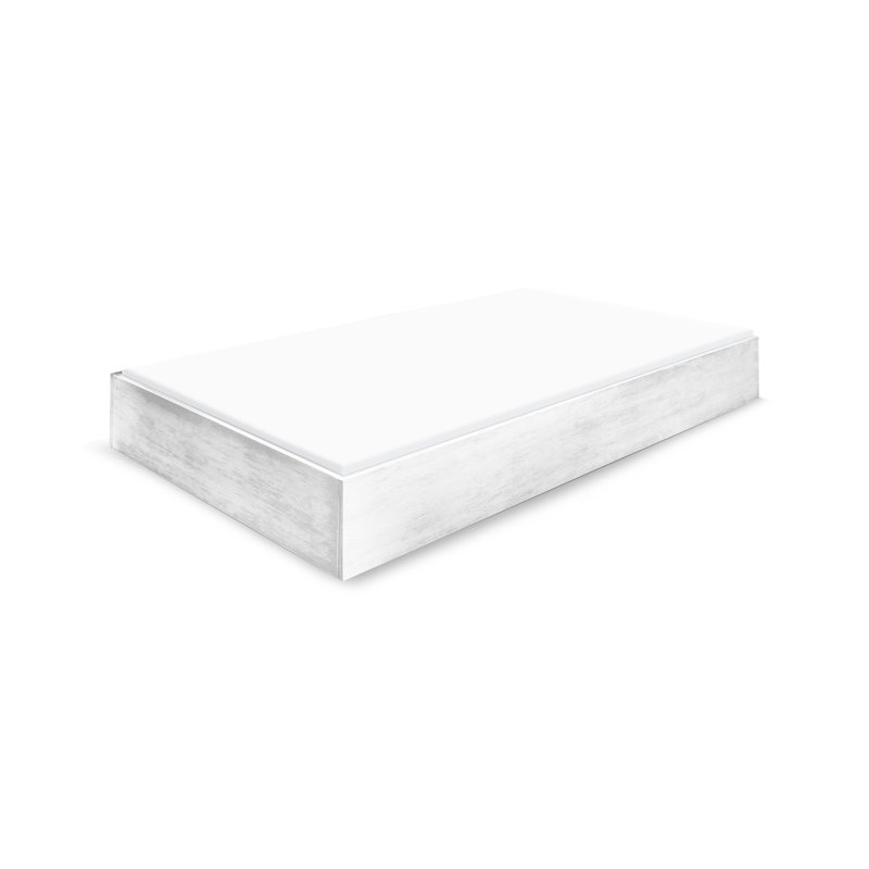 Cottage White Twin Storage Trundle Bed with Non-toxic Finish