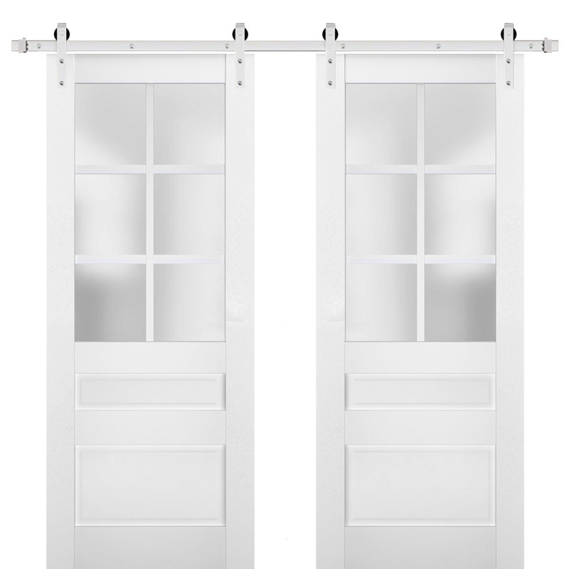 Porte de grange Veregio, 48 po x 96 po, Blanc