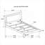 Lit plateforme à panneau grand contemporain minimaliste avec éclairage à DEL intégré, fabrication en bois massif à finition blanche