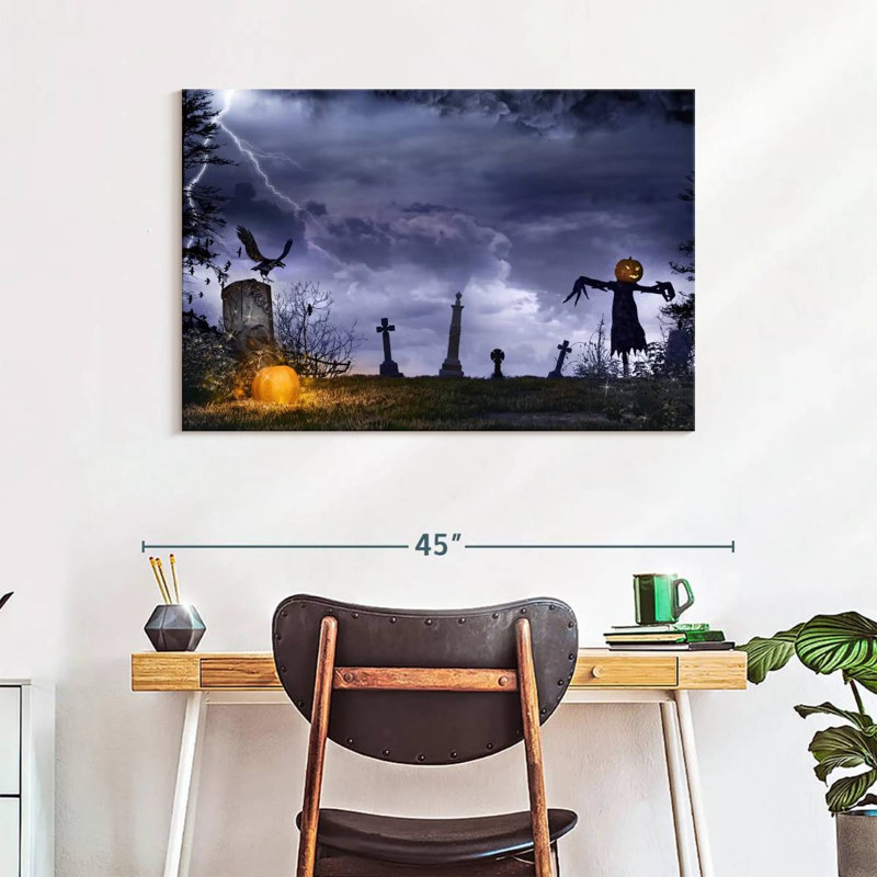 Kelan Horror Graveyard Scarecrow, 26" H x 39" W