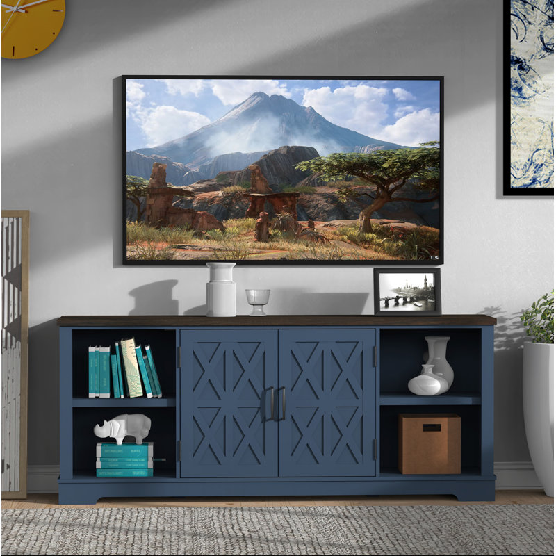 Blue Tv Stand For Tvs Up To 70", Blue