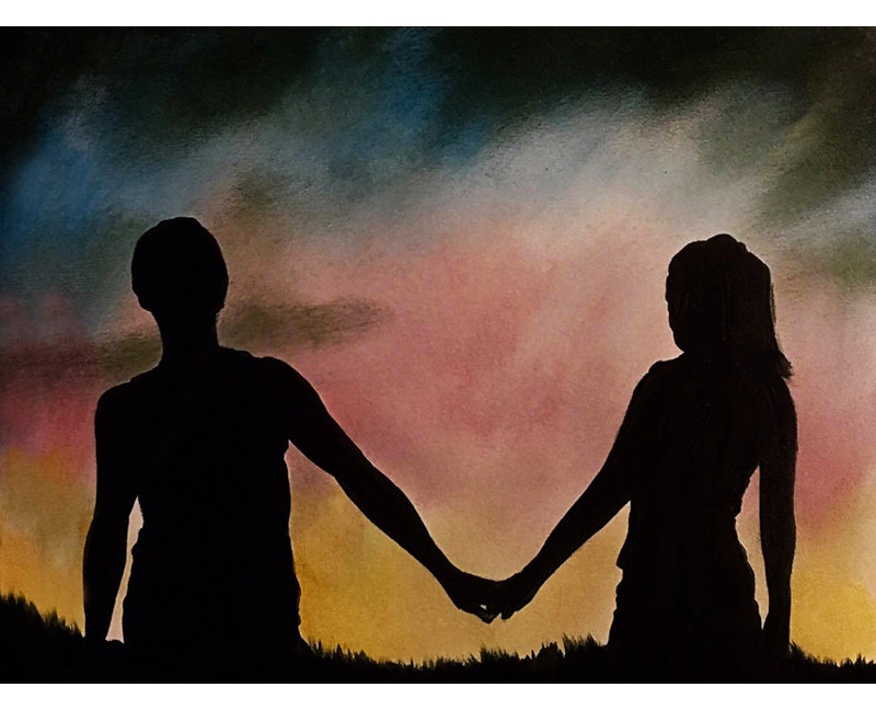 «Date Night», reproduction d'art par Ed Capeau sur toile tendue, H 12 po x l 16 po x P 1,5 po