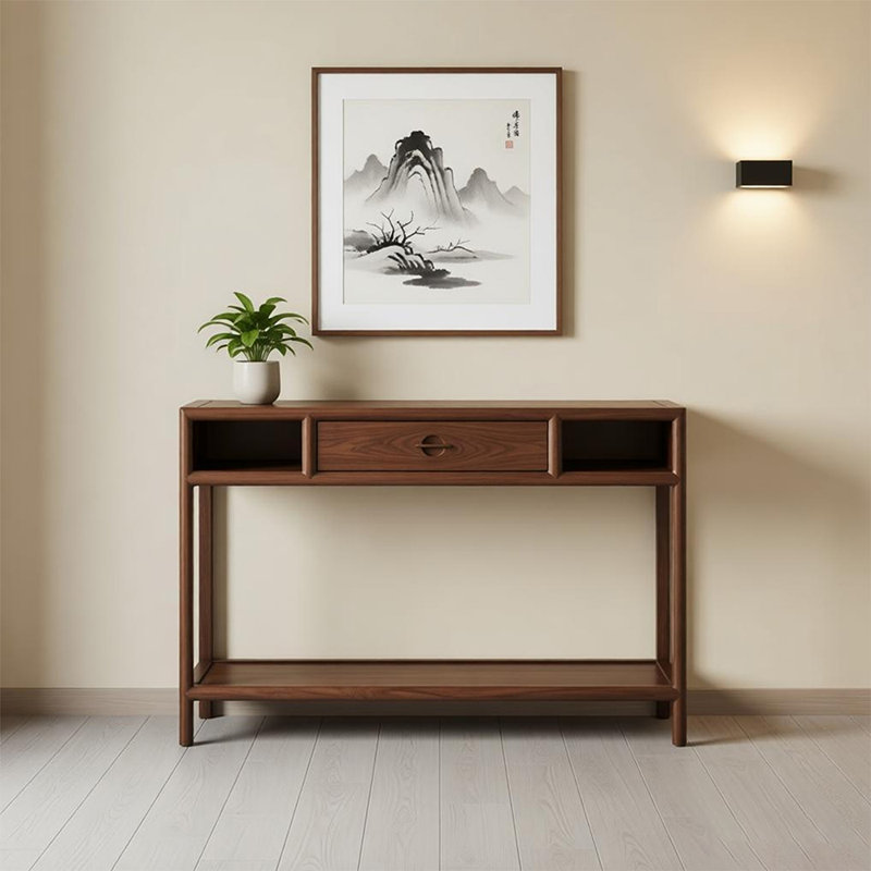 Nouvelle console d'entrée de style chinois, H 33,46 po x l 39,37 po x P 13,77 po