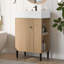 Meuble-lavabo 21,6 po avec lavabo simple en céramique, rangement sur le côté droit-291825247
