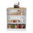 Kitchen Island Table, Two Legs, Three Side Shelves-684807028