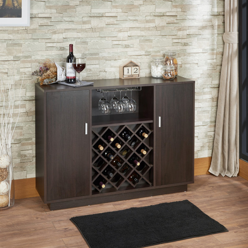 Armoire à vin rétro avec porte-verres à vin