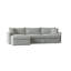 Canapé et méridienne de 307 cm de largeur avec coussins en coton et duvet Hartig-806813762-833752468