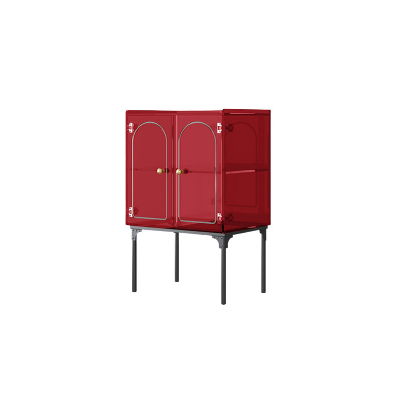 Armoire d'appoint luxueuse de style italien, Rouge