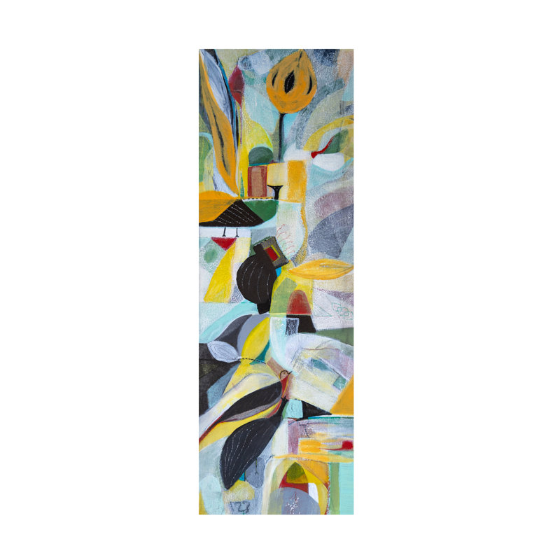 Art mural sur toile tendue - «Mind Valley» par Roya Adjory pour décoration de salon, de chambre à coucher ou de bureau - 10 x 32