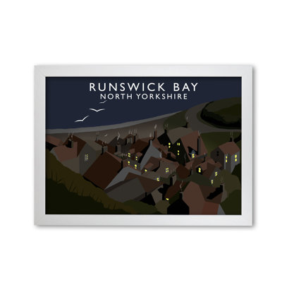 Runswick Bay North Yorkshire At Night 1 Piece Single Picture Frame Wall Art