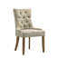 Ensemble de deux chaises d'appoint en tissu capitonné beige et chêne-297462165