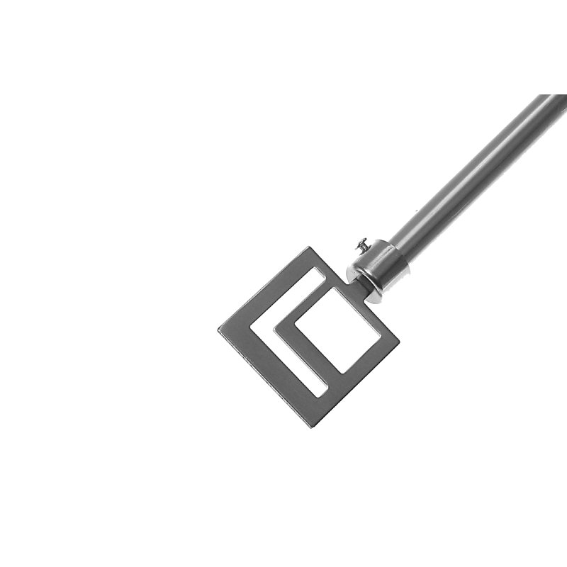 Accessoire de quincaillerie de rideau argenté, 28" - 48"