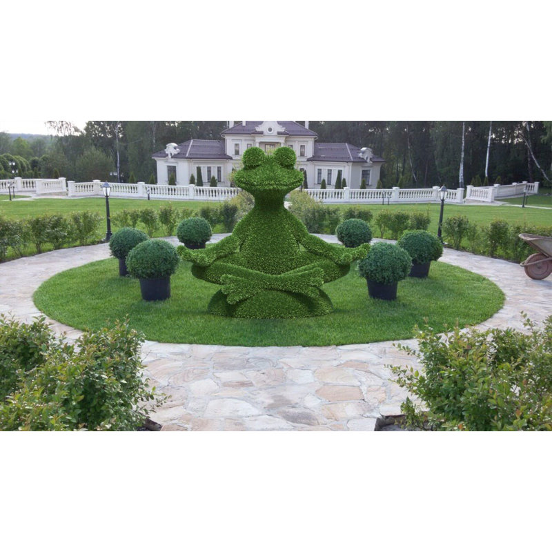 Topiaire de grenouille et de yoga assis