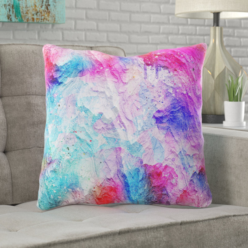 Coussin décoratif Azuela, Microsuède, Intérieur