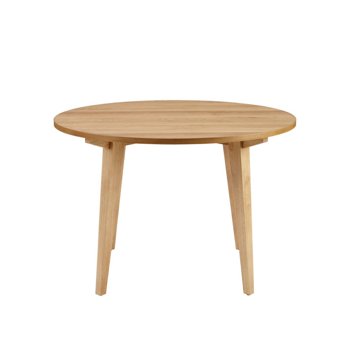 Wade Logan® Japandi Minimal Solid Wood Round Dining Table & Reviews ...