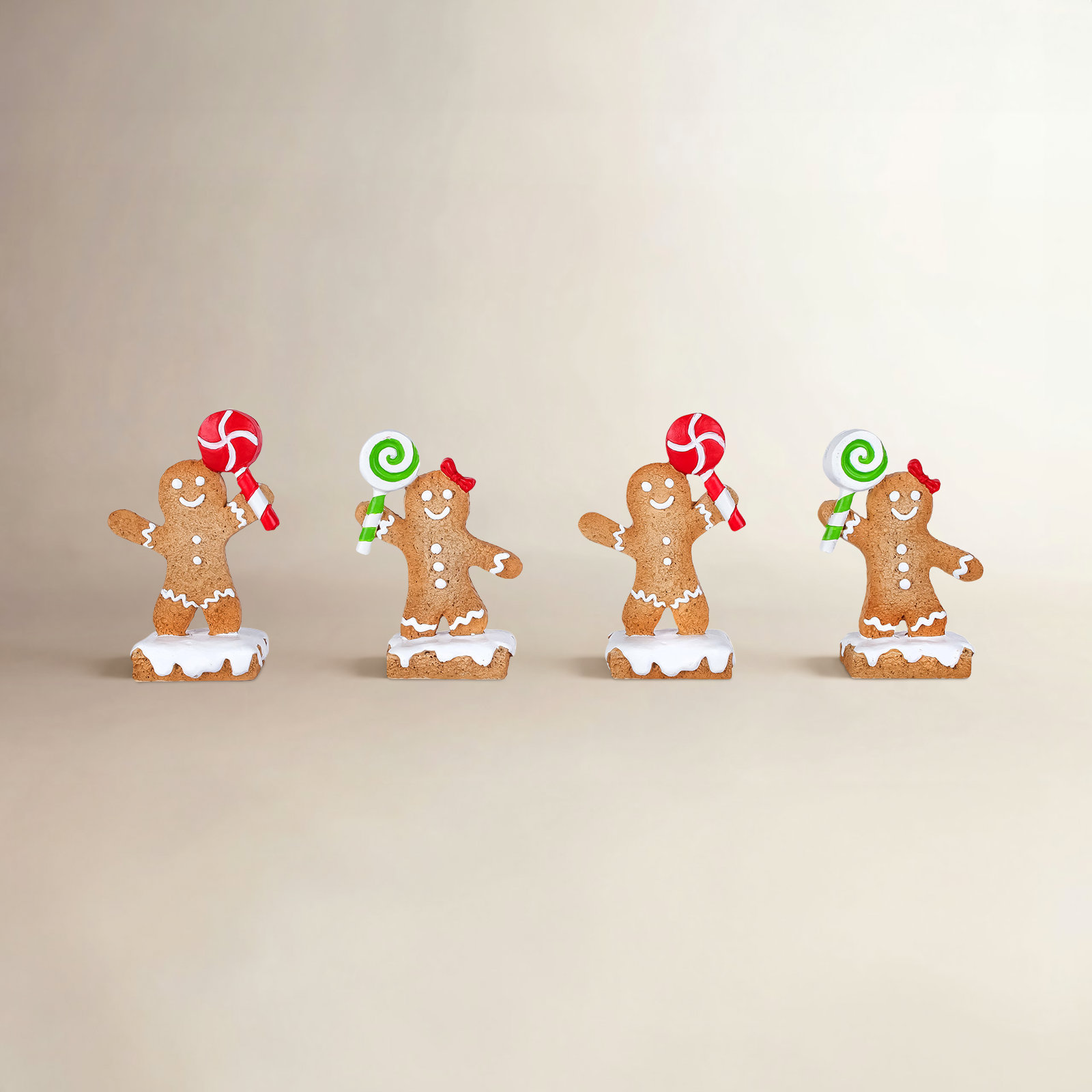 Four Piece Gingerbread Cookie Card Holders