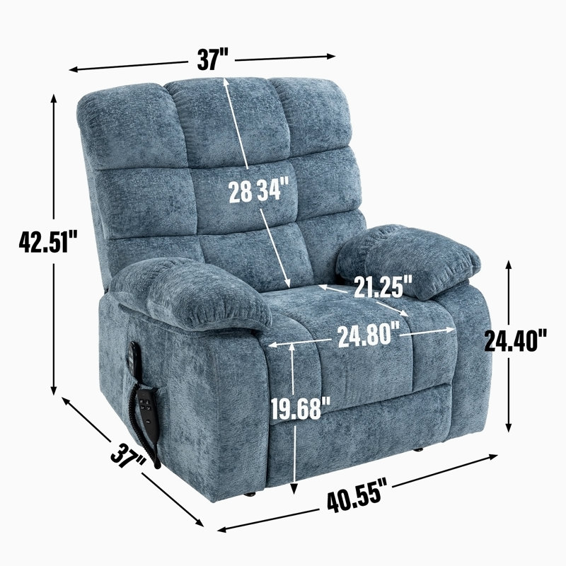 Fauteuil inclinable Lift Lift, Chenille bleu
