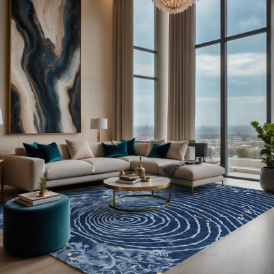 Machine Washable Gray Area Rug