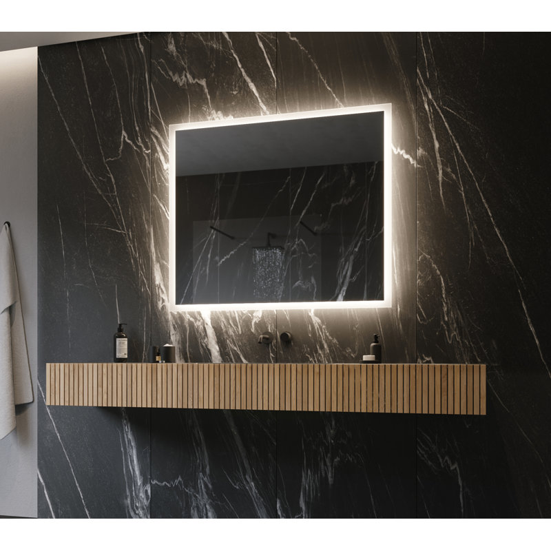 Miroir de salle de bain/meuble-lavabo rétro-éclairé Goetsch, 36" H x 40" W