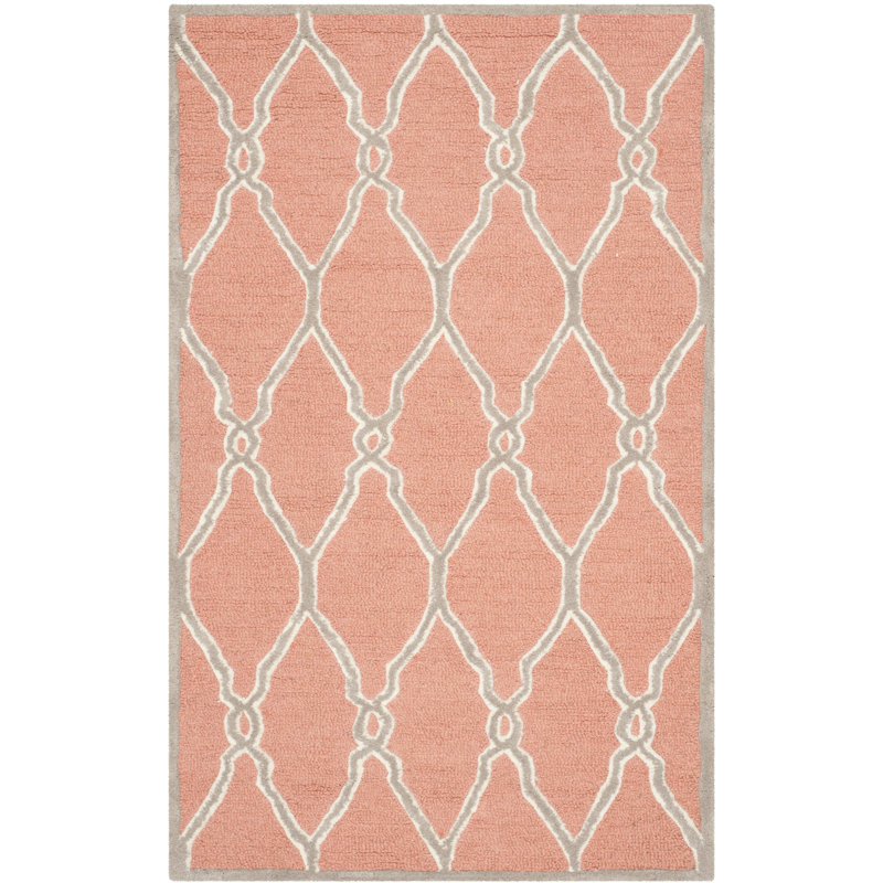 Albatross Geometric Wool Hand Woven Area Rug, Rectangle 122 x 183 cm