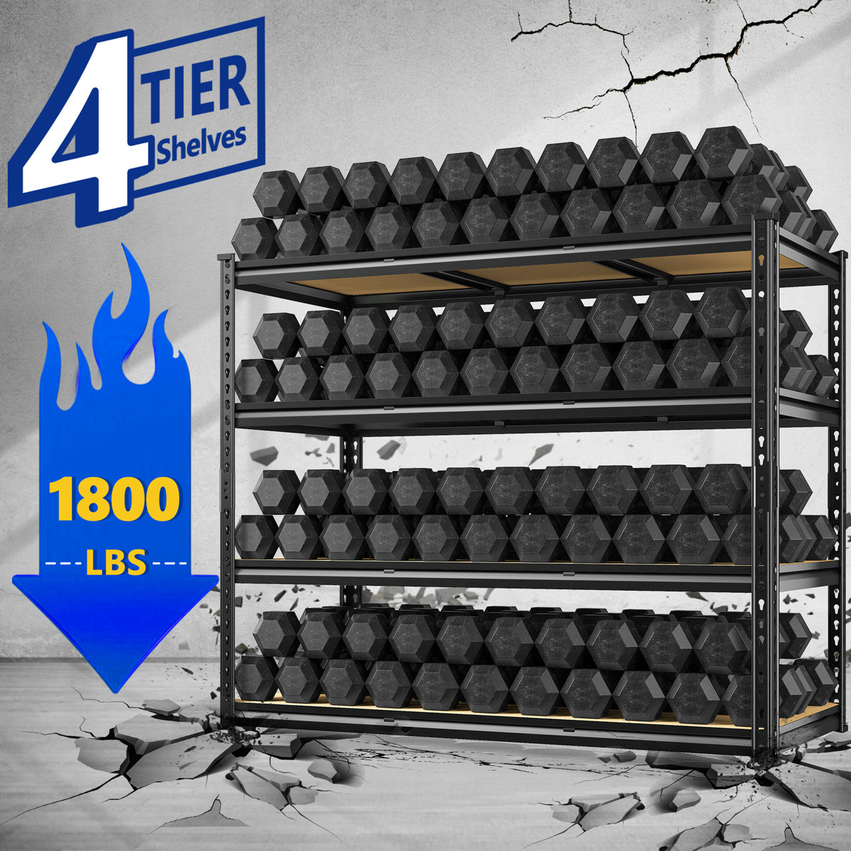 Metal Tire Rack For Warehouse Storage - Heavy-Duty Stand For Truck ...