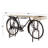 Broseley Metal 1 Shelf Bike Black Bar with Brown Wood Top