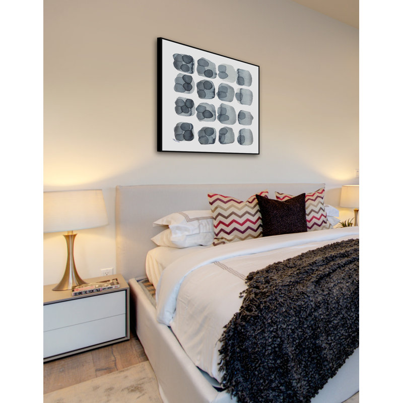'Indigo Four' Floater Framed Print on Canvas, 12" H x 12" W x 1.5" D