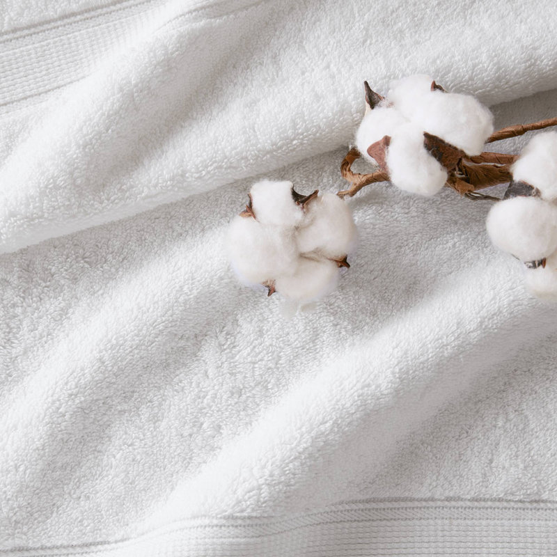 800 GSM White 100% Cotton 2-Piece 34x68'' Bath Sheet Set, White