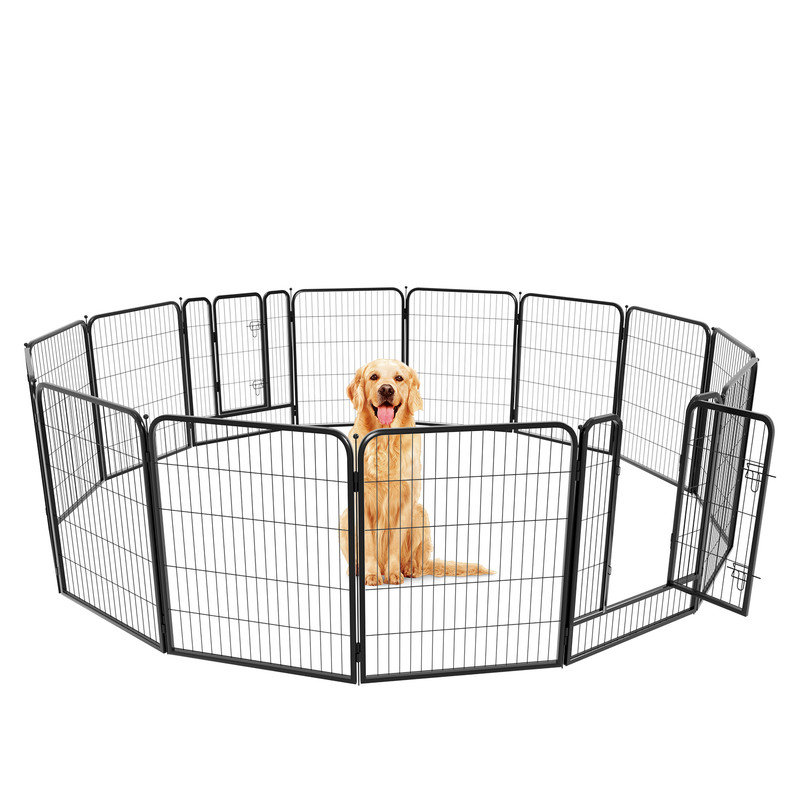 Heavy Duty Adjustable Metal Dog Pen Playpen Portable Foldable Pet Kennel Fence For Outdoor Indoor