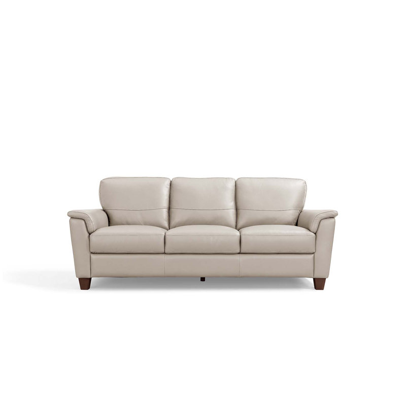 Arosh Square Arm Sofa, Beige Cotton Blend