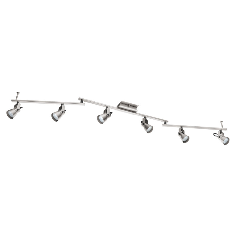Continuum 62'' 6 -Light Swing Arm Track Track Kit with Dimmable and Adjustable Head, Brushed Nickel
