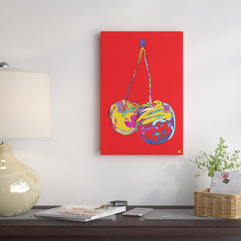 «Cherries», impression sur toile tendue, H 18 po x l 12 po x P 1,5 po