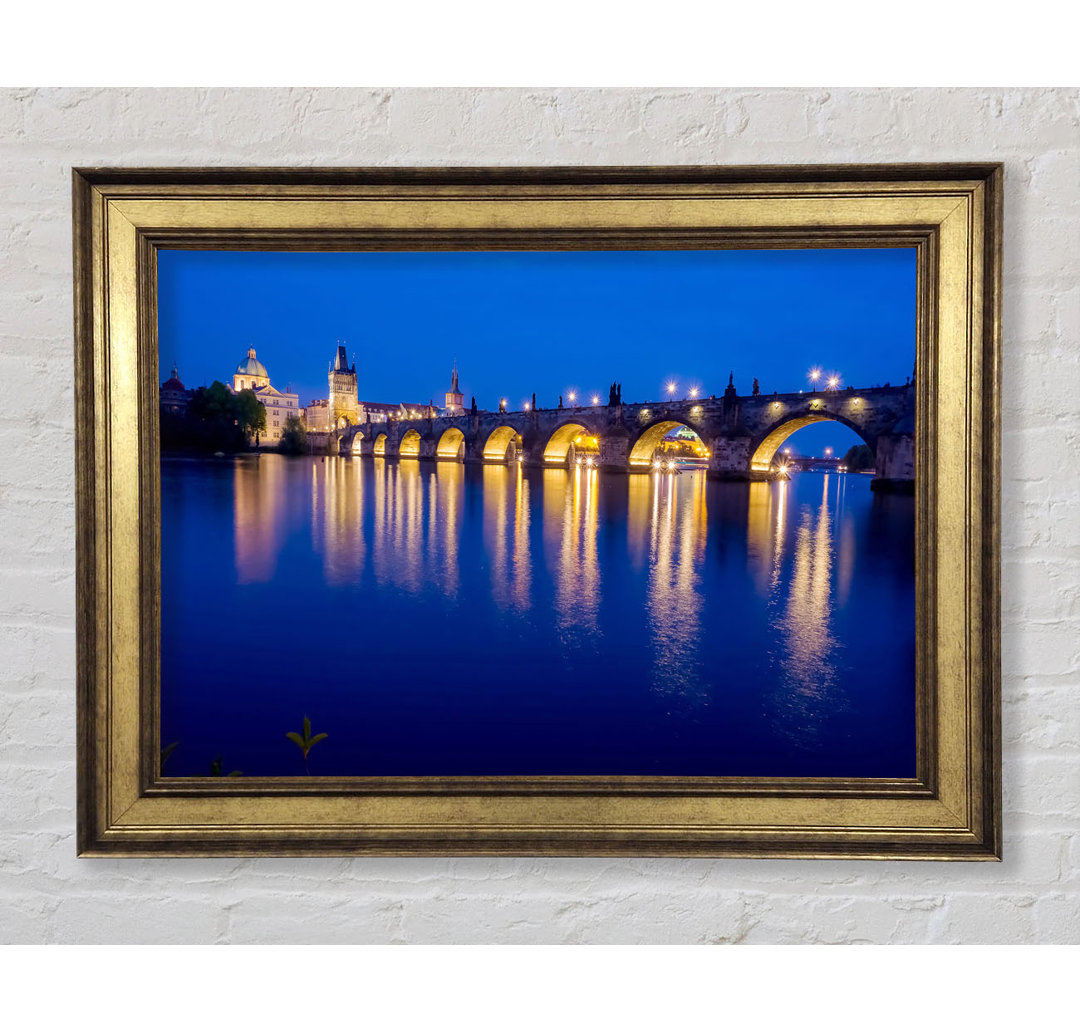 Charles Bridge Blues - Einzelner Bilderrahmen Kunstdrucke