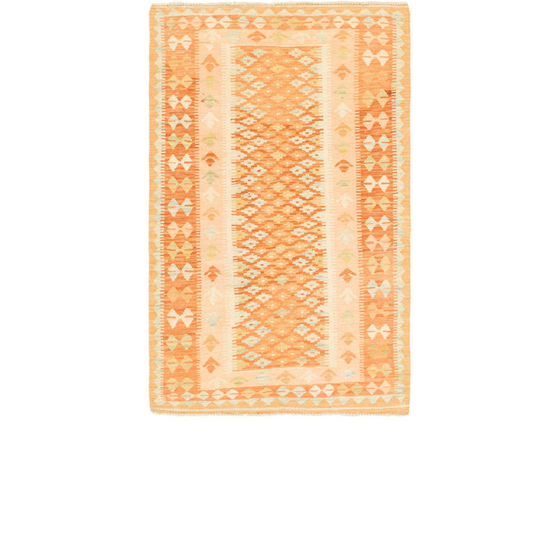 Tapis intérieur de la laine 2 pi 8 po x 4 pi en laine one-of-kind main-noué la new age Elland