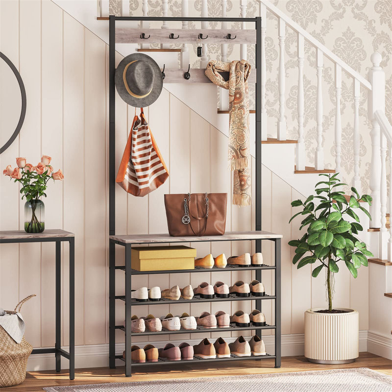 Aarran Freestanding 9 - Hook Coat Rack