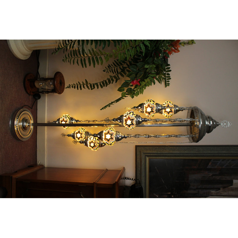Flynn 165cm Lighting Floor Lamp, Antique Bronze, Brown/Amber