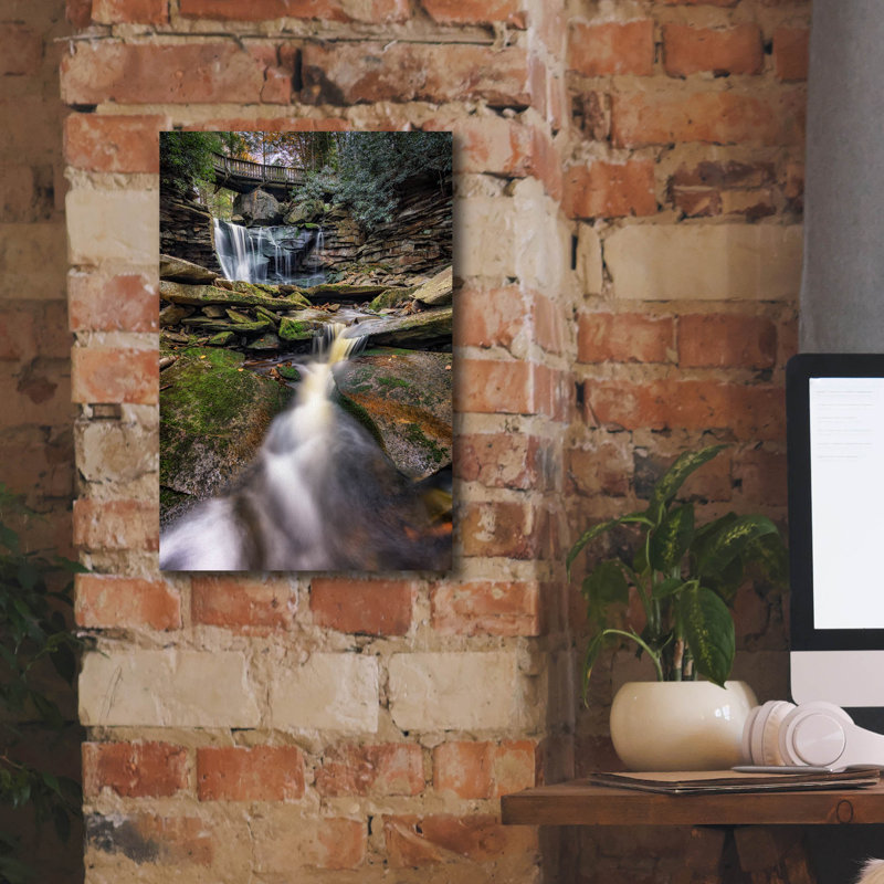 «Shays Run And Elakala Falls» par Rick Berk, art mural sur toile, H 18 po x l 12 po x P 0,75 po