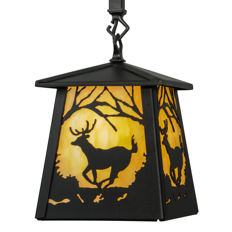 Rustic Lodge 1 - Light Pendant, Textured Black