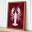 Heraldic Lobster Art Deco - Wrapped Canvas-1449057314-1449057336