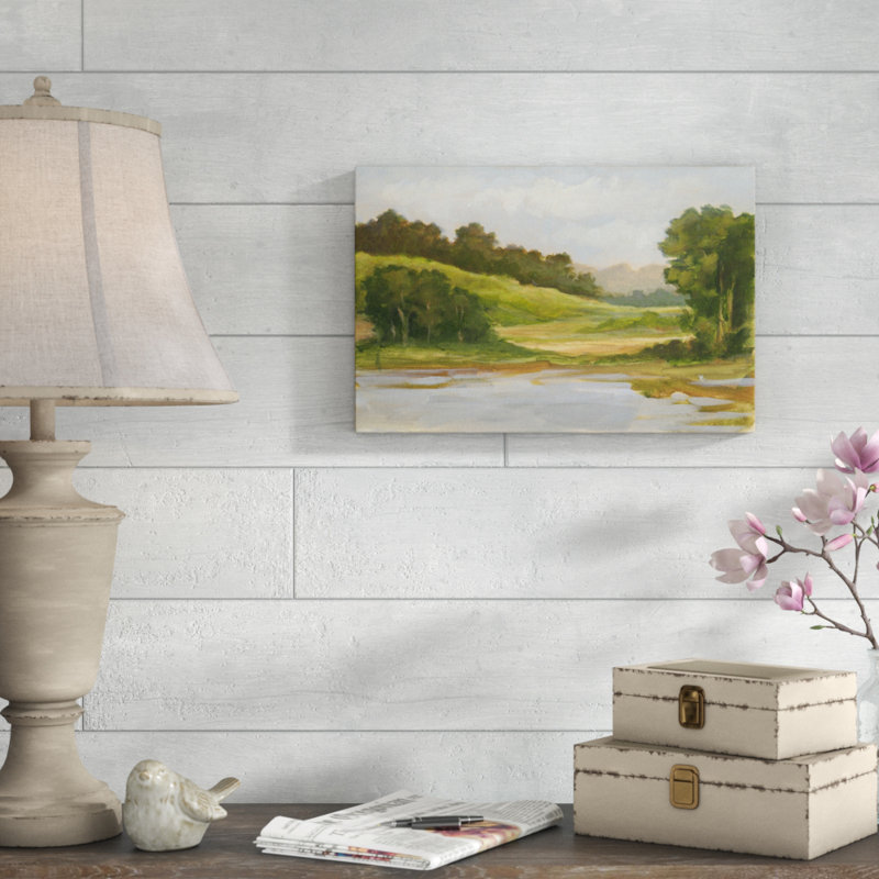 «Spring Light I», peinture sur toile, H 12 po x l 18 po