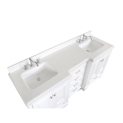 Loughlam 72'' Double Bathroom Vanity with Top
