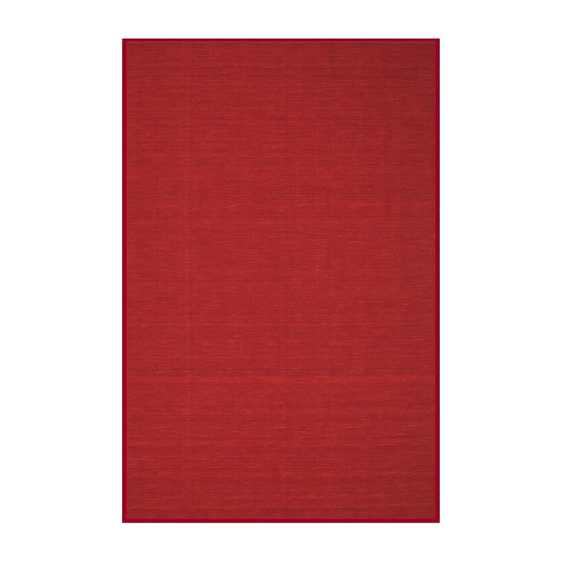 Tapis de zone rouge contemporaine, Rectangle 6 pi x 9 pi