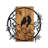 Elegant Decorative Wooden Wall Accessory, Walnut & Black, 22.4 x 23.2 inches | 100% Solid Wood (Thickness: 1.2 inches) & Metal (Thickness: 0.06 inches) | Unique Design, Perfect for Home Decor & Wall Art