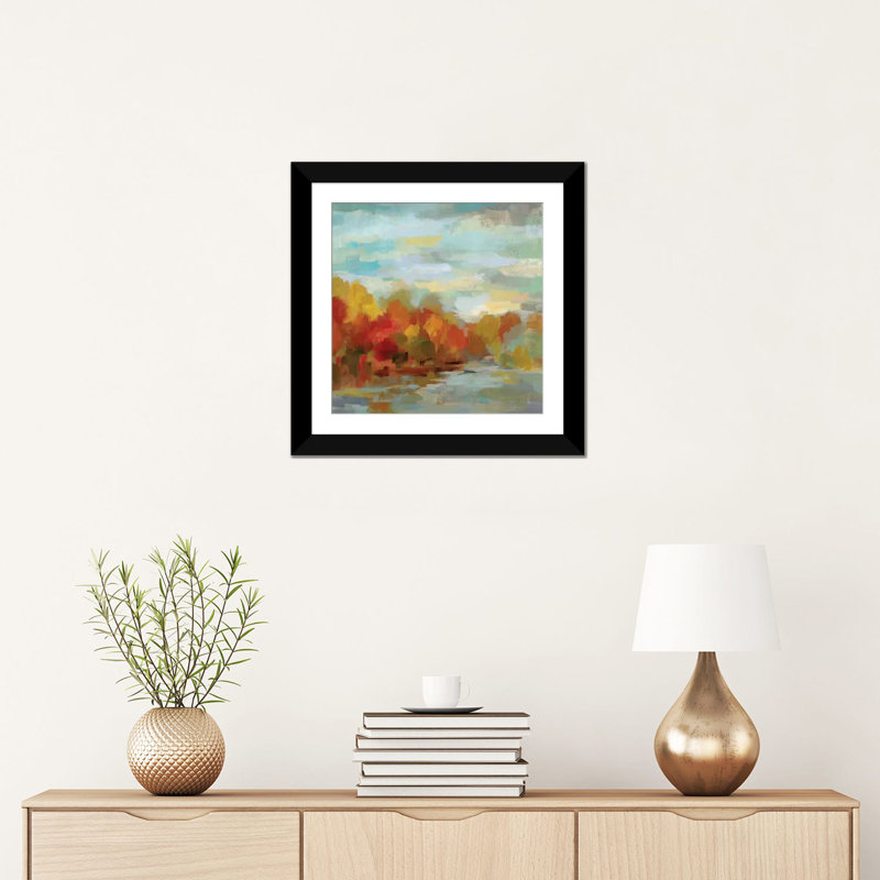 «Octave Dreamscape», reproduction sur toile, H 24 po x l 24 po x P 1 po, Papier d'art encadré noir, Blanc